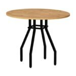 Τραπέζι Roma Megapap χρώμα pine oak Ø80x75εκ. - Image 4