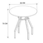 Τραπέζι Roma Megapap χρώμα pine oak Ø80x75εκ. - Image 5