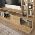 Σύνθεση τηλεόρασης Pesaro Megapap χρώμα sepet oak 165x25x91,3εκ. - Image 4