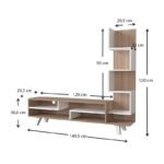 Έπιπλο τηλεόρασης Granada Megapap χρώμα λευκό - cordoba 149,5x29,5x120εκ. - Image 4