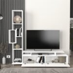 Σύνθεση τηλεόρασης Tulip Megapap χρώμα λευκό 160x29,5x160εκ. - Image 4