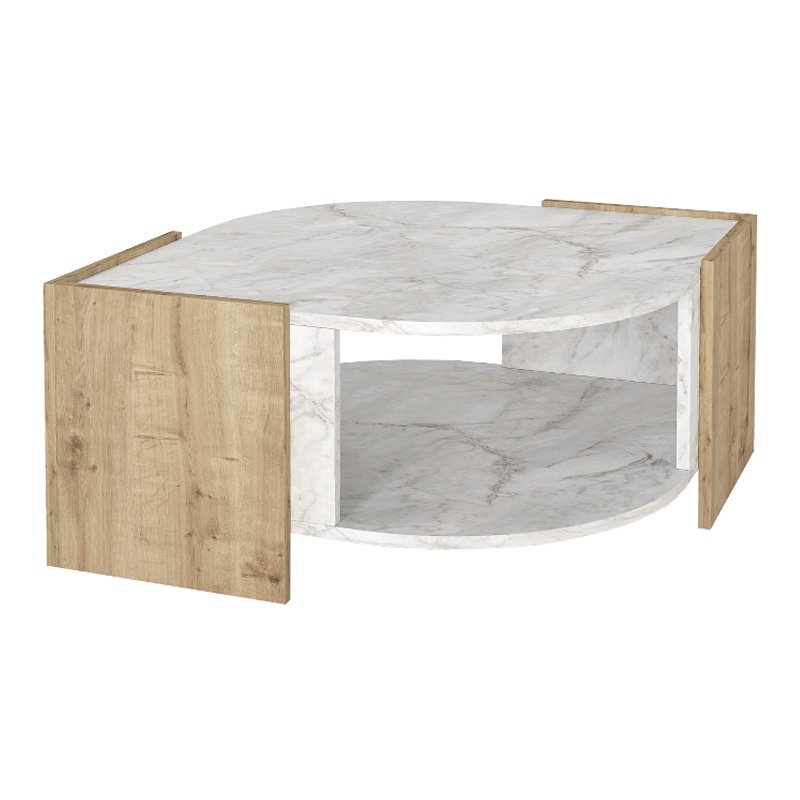 Τραπεζάκι σαλονιού Marbel Megapap χρώμα sapphire oak - λευκό εφέ μαρμάρου 75x75x40εκ. Βρες το Τραπεζάκι σαλονιού Marbel Megapap χρώμα sapphire oak - λευκό εφέ μαρμάρου 75x75x40εκ. σε μοναδική τιμή στο clickforshop.gr