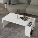 Τραπεζάκι σαλονιού View Megapap χρώμα λευκό 95x50x34εκ. - Image 2