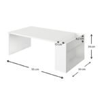 Τραπεζάκι σαλονιού View Megapap χρώμα λευκό 95x50x34εκ. - Image 5