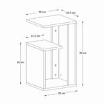 Τραπεζάκι βοηθητικό Rosana Megapap χρώμα μαύρο 35x29,5x60εκ. - Image 5