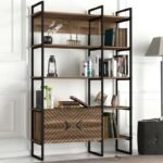 Βρες το Βιβλιοθήκη Eduardo Megapap μεταλλική - μελαμίνης χρώμα καρυδί 120x39x180εκ. σε μοναδική τιμή στο clickforshop.gr