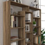 Βιβλιοθήκη Ample Megapap χρώμα καρυδί 125x22x135,7εκ. - Image 4