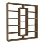 Βιβλιοθήκη Ample Megapap χρώμα καρυδί 125x22x135,7εκ. - Image 5