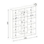 Βιβλιοθήκη Ample Megapap χρώμα μαύρο - λευκό 125x22x135,7εκ. - Image 4