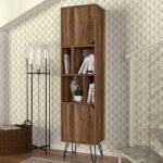 Βρες το Βιβλιοθήκη Norma Megapap χρώμα καρυδί 45x35x184εκ. σε μοναδική τιμή στο clickforshop.gr