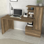 Γραφείο εργασίας Merino Megapap χρώμα καρυδί 149,5x61,8x120εκ. - Image 5