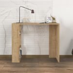 Γραφείο εργασίας Netenia Megapap χρώμα sapphire oak 90x40x74εκ. - Image 2
