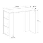 Γραφείο εργασίας Netenia Megapap χρώμα sapphire oak 90x40x74εκ. - Image 5