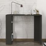 Γραφείο εργασίας Netenia Megapap χρώμα ανθρακί 90x40x74εκ. - Image 2