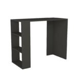 Γραφείο εργασίας Netenia Megapap χρώμα ανθρακί 90x40x74εκ. - Image 4