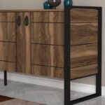 Μπουφές Ursula Megapap χρώμα καρυδί 180x40x77,6εκ. - Image 4