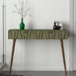 Κονσόλα επιτοίχια Forest Megapap χρώμα λαδί - καρυδί 120x35x89,3εκ. - Image 4