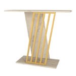 Κονσόλα Gravity Megapap χρώμα travertine - χρυσό 90x29,6x76,8εκ. - Image 4
