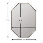 Καθρέπτης τοίχου Ursula Μegapap χρώμα καρυδί 45x2x70εκ. - Image 3