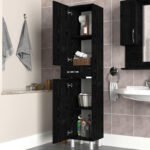 Ντουλάπι κουζίνας - μπάνιου Selina Megapap χρώμα sencron black 35x31x179εκ. - Image 2