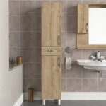 Ντουλάπι κουζίνας - μπάνιου Selina Megapap χρώμα sapphire oak 35x31x179εκ. - Image 5