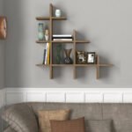 Ραφιέρα τοίχου Juke Megapap χρώμα καρυδί 81,8x18x80εκ. - Image 3