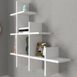 Ραφιέρα τοίχου Juke Megapap χρώμα λευκό 81,8x18x80εκ. - Image 4