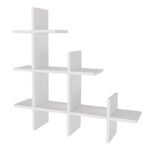 Ραφιέρα τοίχου Juke Megapap χρώμα λευκό 81,8x18x80εκ. - Image 5