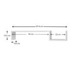 Ραφιέρα τοίχου Happy Megapap χρώμα λευκό 87,4x14,5x14,5εκ. - Image 5