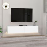 Βρες το Έπιπλο τηλεόρασης επιτοίχιο Aristo Megapap με LED χρώμα λευκό 135x31