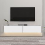 Έπιπλο τηλεόρασης επιτοίχιο Aristo Megapap με LED χρώμα λευκό 135x31,6x25εκ. - Image 3
