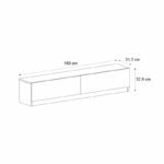 Έπιπλο τηλεόρασης Ahenk Megapap χρώμα καρυδί 160x31,3x32,9εκ. - Image 5