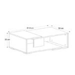 Τραπεζάκι σαλονιού Mareta Megapap χρώμα λευκό 81,8x50x35εκ. - Image 4