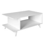 Τραπεζάκι σαλονιού Titus Megapap χρώμα λευκό 100x60x45εκ. - Image 3