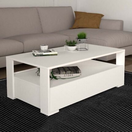 Βρες το Τραπεζάκι σαλονιού Balina Megapap χρώμα λευκό 110x60x40εκ. σε μοναδική τιμή στο clickforshop.gr