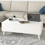 Τραπεζάκι σαλονιού Roy Megapap με σερβιτόρο χρώμα λευκό 121x69x40εκ. - Image 2