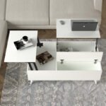 Τραπεζάκι σαλονιού Roy Megapap με σερβιτόρο χρώμα λευκό 121x69x40εκ. - Image 5