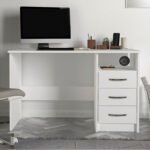 Γραφείο εργασίας Eldoris Megapap χρώμα λευκό 120x60x75εκ. - Image 3