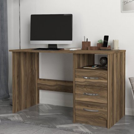 Βρες το Γραφείο εργασίας Eldoris Megapap χρώμα καρυδί 120x60x75εκ. σε μοναδική τιμή στο clickforshop.gr