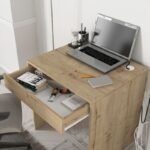 Γραφείο εργασίας Mida Megapap χρώμα sapphire oak 72x60x73,8εκ. - Image 3