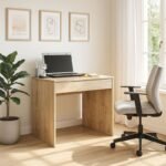 Γραφείο εργασίας Mida Megapap χρώμα sapphire oak 72x60x73,8εκ. - Image 4