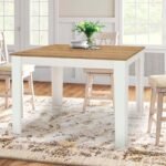 Τραπέζι Darlen Megapap χρώμα λευκό - sapphire oak 110x72x74εκ. - Image 3