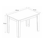 Τραπέζι Darlen Megapap χρώμα λευκό - sapphire oak 110x72x74εκ. - Image 5