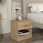 Βρες το Κομοδίνο Lube Megapap χρώμα sapphire oak 40x28