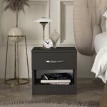 Κομοδίνο Lube Megapap χρώμα ανθρακί 40x28,2x40εκ. - Image 3