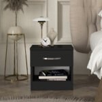 Κομοδίνο Lube Megapap χρώμα μαύρο 40x28,2x40εκ. - Image 3