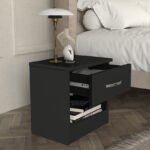 Κομοδίνο Lube Megapap χρώμα μαύρο 40x28,2x40εκ. - Image 4