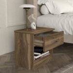 Κομοδίνο Lube Megapap χρώμα καρυδί 40x28,2x40εκ. - Image 4