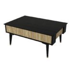 Τραπεζάκι σαλονιού Bolea Megapap χρώμα modern black - φυσικό οξιάς 90x60x38,6εκ. - Image 5