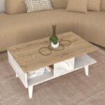 Τραπεζάκι σαλονιού Andros Megapap χρώμα sapphire oak - λευκό εφέ μαρμάρου 90x54x39,6εκ. - Image 3